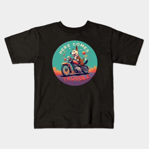 Here Comes Trouble Kids T-Shirt by Kingrocker Clothing